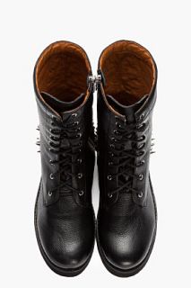 Jeffrey Campbell Tall Black Leather Spiked Reznor Boots for men