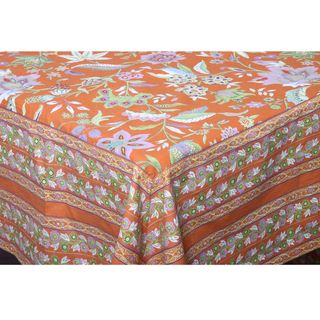 Kerala Orange 108 inch Table Cloth (India)