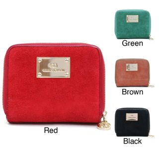 Anais Gvani Womens Suede and Italian Leather Solid Wallet MSRP: $129