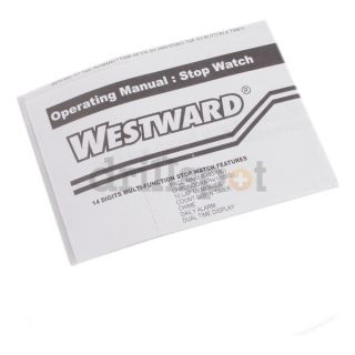 Westward 6JG70 Digital Stopwatch, Multiline LCD
