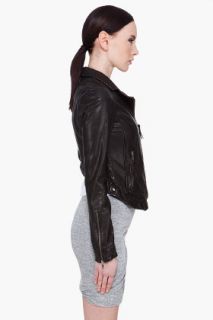 Mackage Black Solange Leather Jacket for women