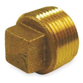 Approved Vendor 1VFT2 Cored Plug, Red Brass, 1 1/2 In, 150 PSI