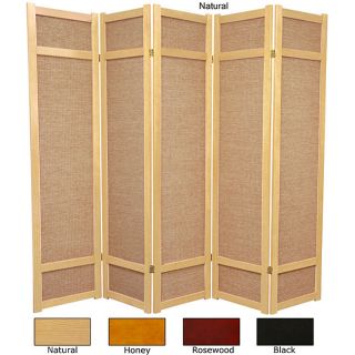 Wood and Jute 6 foot 5 panel Room Divider (China) Today $248.00 5.0