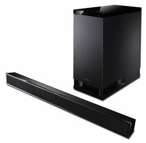 The Sony sound bar and subwoofer achieve immersive sound without all