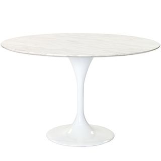 Eero Saarinen Reproduction 48 inch White Marble Tulip Dining Table