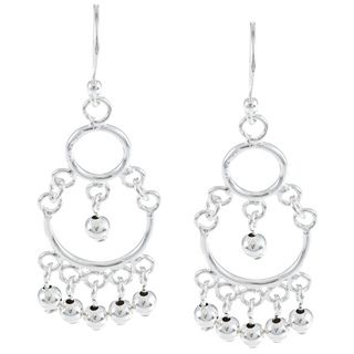 La Preciosa Sterling Silver Multi sized Circles with Beads Dangling