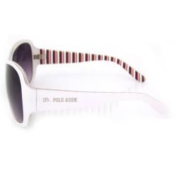 US Polo Association Womens Charleston White Plastic Sunglasses