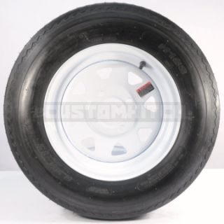 TRAILER TIRE + RIM 5.30 12 530 12 5.30 X 12 12 4 LUG HOLE WHEEL WHITE